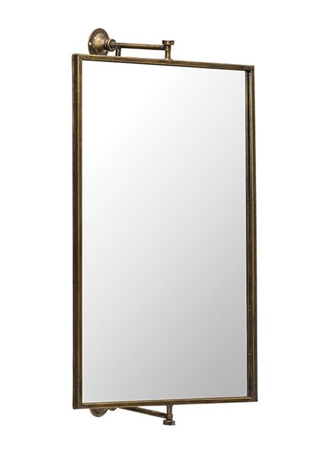 Mirror On Swivel, Wall Mount Swivel Mirror, 48 Inch Mirror, French Bathroom Mirror, Swivel Mirror Bathroom, Powder Bath Mirror, Small Bathroom Mirror Ideas, Vintage Mirror Bathroom, Sanderson House