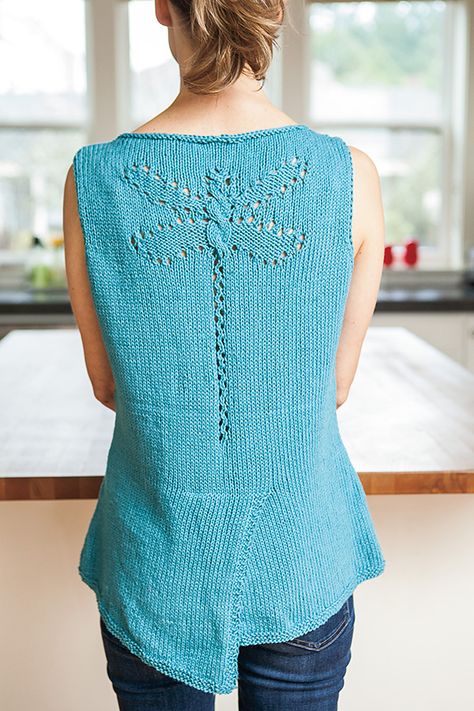 Ravelry: Dragonfly Tank Top by Nadya Stallings Tank Top Pattern, Knitted Wit, Knit Picks, Knitted Tops, Knit Or Crochet, Knit Outfit, Knitting Inspiration, Knitting Stitches, Machine Knitting