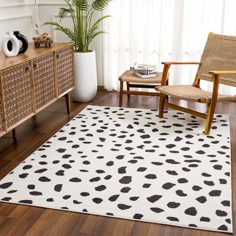 Dalmation Rug, Clean Shag Rug, Nursery Area Rug, Farmhouse Area Rugs, White Rectangle, Area Rug For Living Room, Chic Spaces, Bedroom Area Rug, Premium Product