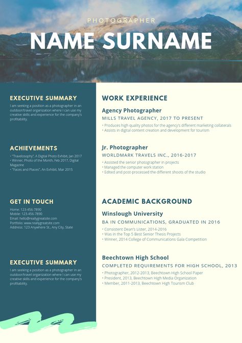 Cv Design Graphique, Cv Format For Job, Photographer Resume, Cv Format, Funny Photoshop, Cv Design, Marketing Collateral, Great Photographers, Travel Organization