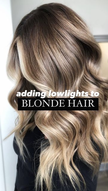 Balayage Blonde With Lowlights, Lite Blonde Hair, How To Lowlights For Blondes, Cool Tone Lowlights For Blondes, Add Brown Lowlights To Blonde Hair, Blondes Going Darker For Fall, Lowlites In Blonde Hair, Fall Hair Lowlights Blondes, Add Brown To Blonde Hair