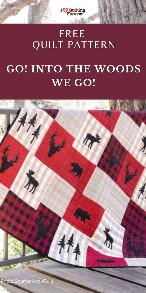 Free Quilt Pattern: GO! Into the Woods We GO! Quilt Quilt Tutorial, Beginner Quilt Patterns, Beaver Creek, Free Quilt Patterns, Into The Woods, Free Quilting, Quilt Tutorials, Quilt Patterns Free, Quilt Pattern