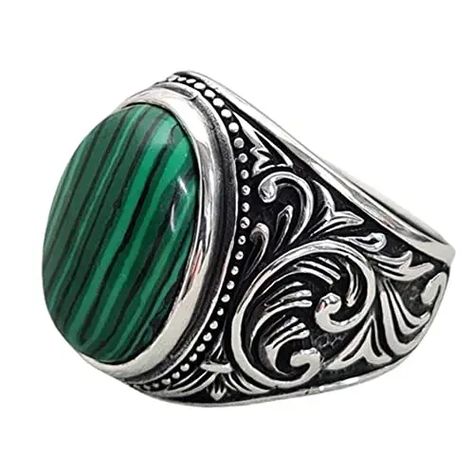 Western Ring, Men Signet Ring, Western Rings, Ring Boy, Malachite Ring, Mens Gemstone Rings, Malachite Rings, Signet Ring Men, Artisan Rings