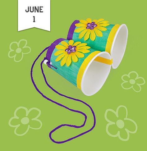 Join us Saturday, June first to make paper cup binoculars that kids can use to explore the world around them. Binoculars Craft Preschool, Binoculars Craft For Kids, Binocular Craft For Kids, Diy Binoculars For Kids, Binoculars Craft, Oshc Activities, Binocular Craft, Free Crafts For Kids, Planets Activities