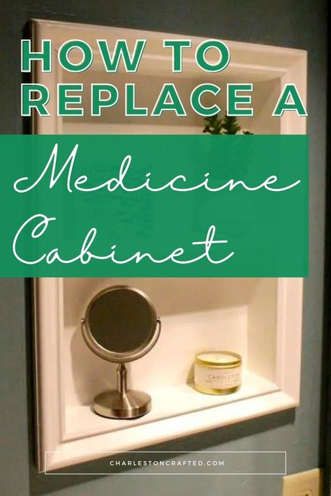 Give your bathroom a contemporary makeover! Learn how to repurpose your old medicine cabinet into trendy open shelving with our detailed tutorial. #DIYHome #BathroomOrganization #Upcycling Medicine Cabinet Makeover, Old Medicine Cabinets, Bathroom Cabinet Makeover, Old Medicine, Open Bathroom, Cabinet Makeover, Handcrafted Decor, Painting Trim, Cool Diy Projects