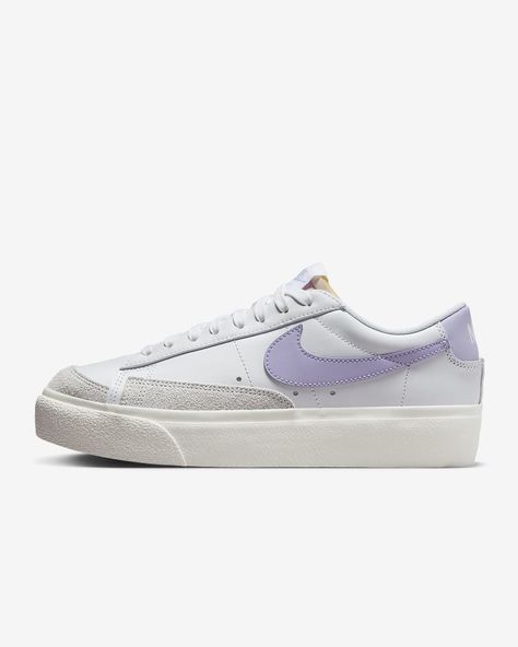 Nike Blazer Low Platform Women's Shoes. Nike.com Nike Blazer Low, Blazer Low, Women Platform Shoes, Life Hacks For School, Nike Blazer, Shoes Nike, Beautiful Shoes, Silver Fashion, Women's Shoes