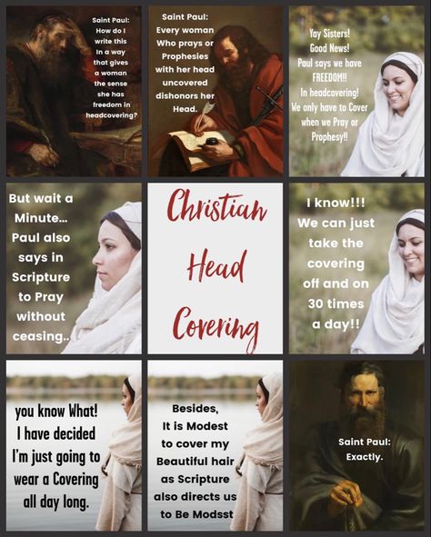 Catholic Head Covering, Christian Hair Covering, Catholic Modesty, Christian Head Covering Style, Head Covering Christian, Christian Veiling, Christian Outfits Modesty, Good Christian Movies, Jezebel Spirit