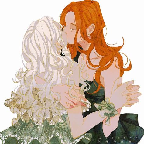 Ginny X Luna Fanart, Luna Lovegood Fan Art, Ginny Weasley Fan Art, Luna Lovegood Art, Harry Potter Luna Lovegood, Drarry Fanart, Lily Evans, Ginny Weasley, Lgbt Art