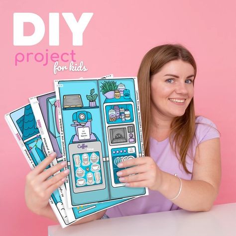 Katemade💜DIY & Crafts for kids on Instagram: “New printable dollhouse is already available on our website. Link in bio👆” Katemade Free Printable Pdf, Paper Dollhouse Printable, Easy Crafts At Home, Printable Diy Crafts, Crafts At Home, Printable Dollhouse, Free Printable Paper Dolls, Libros Pop-up, Paper Dolls Clothing