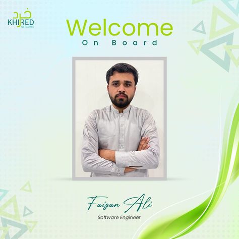 Welcome to our team, Faizan Ali! You're a great addition to Khired Networks, and we know you’ll accomplish amazing things here. We hope you’ll always feel free to innovate, share your thoughts and help your teammates in fulfilling company goals. let us know how we can help you move forward. Around here, it’s all about the journey.Congratulations and welcome on board once again!!! #KhiredNetworks #team #welcome #softwareengineer Employee Spotlight, Welcome To Our Team, Company Goals, Welcome On Board, Software Engineer, Move Forward, On Board, Moving Forward, The Journey