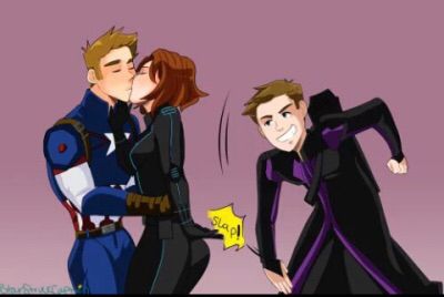 Clint even supports romanogers.... Captain America Black Widow, Marvel Couples, Marvel Cartoons, Karakter Disney, Marvel Fan Art, Marvel Avengers Funny, Avengers Memes, Marvel Jokes, Avengers Funny