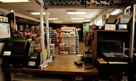 Small Town Convenience Store, Cashier Aesthetic, Convenience Store Aesthetic, Small Convenience Store, Bread Delivery, Convenient Store, Store Aesthetic, Trailer Park, Life Is Strange