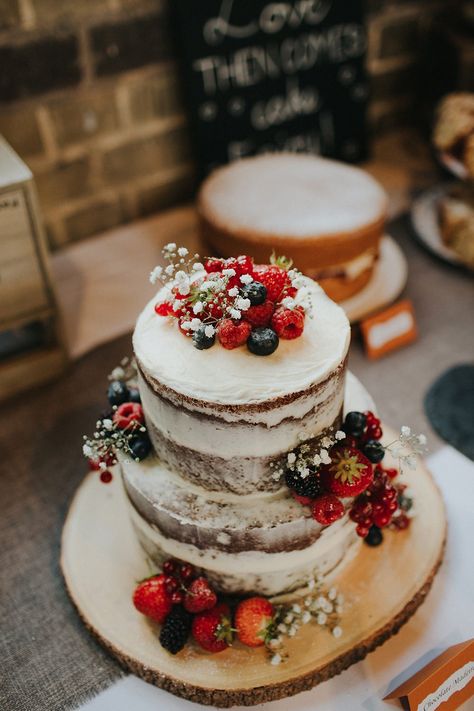 fruit & cake Wedding Cake Fruit And Flowers, Wedding Cakes Fruit, Vintage Pasta, Fruit Wedding Cake, Fruit Cake Design, Hampstead London, Design Strategies, Floral Bridesmaid Dresses