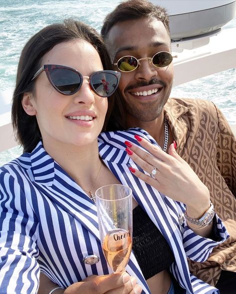 Hardik Pandya’s Engagement To Natasa Stankovic On A Yacht Is Goals! Natasa Stankovic, Engagement News, Koffee With Karan, Hardik Pandya, Film World, Indian Cricket, Young Celebrities, Love Is In The Air, Girls Dream