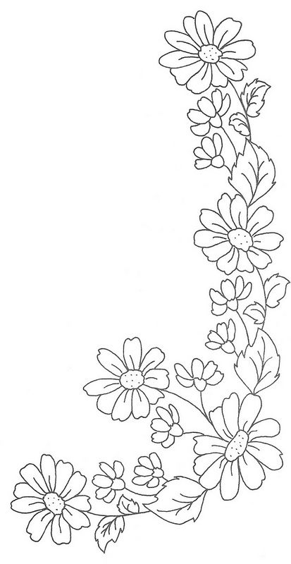 daisy chain | pattern number and company unknown (maybe Arte… | K0dama | Flickr Corak Sulaman, Pola Bordir, Hardanger Embroidery, Pola Sulam, Doodles Zentangles, Embroidery Flowers Pattern, 자수 디자인, Kirigami, Hand Embroidery Patterns