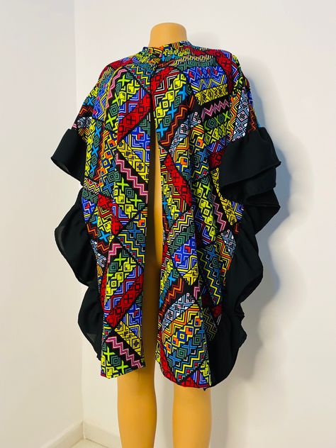 Nigerian Dress Styles, African Print Kimono, Kimono Tops, Ankara Kimono, Bubu Gown, Ankara Jackets, Nigerian Dress, African Fabric Dress, Pregnancy Clothes