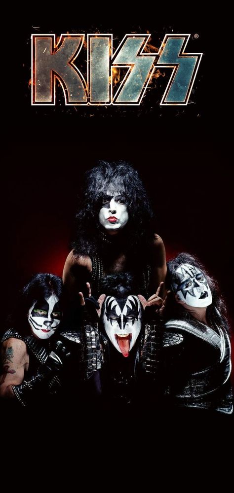 Wallpaper Iphone Kiss, Kiss Phone Wallpaper, Kiss Group, Paul Kiss, Kiss Artwork, Banda Kiss, Kiss Rock Band, Kiss Music, Eric Singer