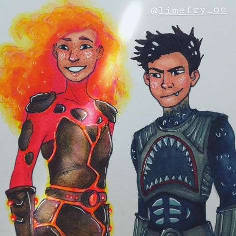 Sharkboy And Lavagirl Fanart, Shark Boy And Lava Girl, Lava Girl, Shark Boy, Girl Fanart, Sharkboy And Lavagirl, Art Zine, Disney Channel Original, Original Movie