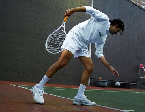 Reigning Champ & Tennis Icon Prince Team Up for an All-New Clothing Line Tennis Icon, Tennis Court Photoshoot, Tennis Photoshoot, Photography Studio Design, Tennis Photography, Prince Tennis, Tennis Photos, New Era 9twenty, Reigning Champ