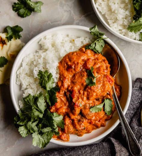 Easy Lamb Tikka Masala (+ video) — Zestful Kitchen Lamb Tikka Masala, Lamb Tikka, How To Reheat Rice, Rice In The Microwave, Tikka Masala Sauce, Curry Meatballs, Rice On The Stove, Marinated Lamb, Masala Sauce