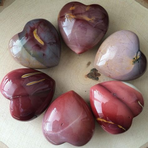 ✨✨AVAILABLE IN SHOP✨✨ these and a few other #mookaite gemstone hearts are available in the shop ✨www.ariearia.etsy.com✨ #crystals #crystal love #crystalheart #crystalhealing #gemstones #healingstones #mookaiteheart #etsyseller Earth Gift, Crystal Power, Mookaite Jasper, Heart Gemstone, Rocks And Gems, Heart Gifts, Red Jasper, The Stone, Crystal Heart