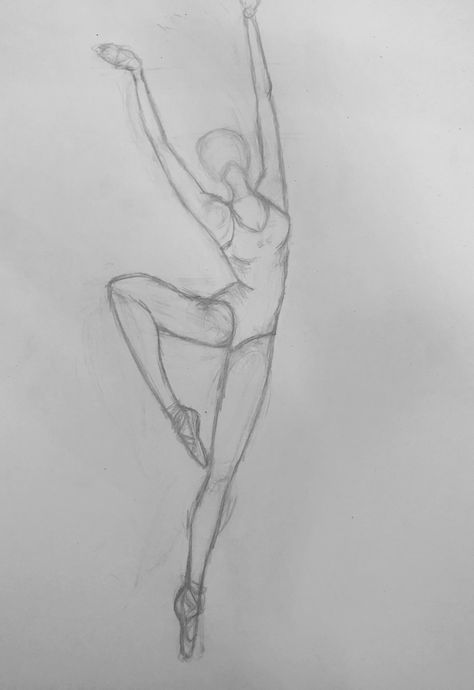 Draw Ballerina, Easy Ballet Drawings, Ballerina Drawing Sketches Simple, Ballet Aesthetic Drawing, Drawing Of Ballerina, Dancer Drawing Simple, Ballet Art Sketch, Ballerina Drawings, Ballerina Art Sketch