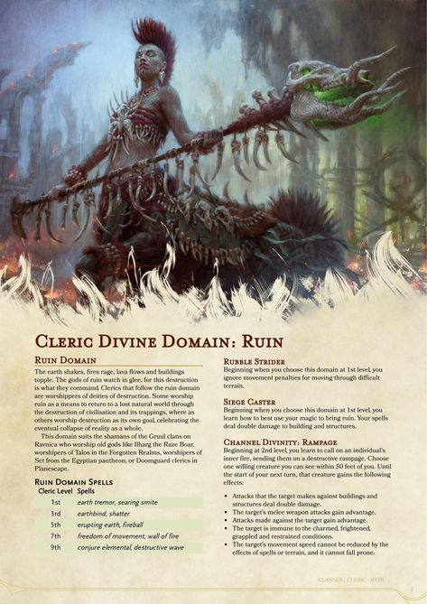 Dnd Traps, Cleric Domains, Homebrew Classes, Dnd Cleric, Dungeons And Dragons Rules, Dnd Homebrew, D D Classes, Dungeon Master's Guide, Dnd Classes