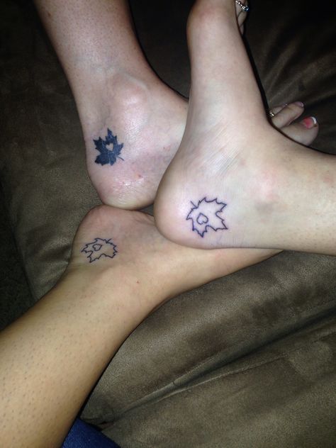 matching maple leaf tattoos with fam Toronto Maple Leaf Tattoo, Red Maple Leaf Tattoo, Canadian Maple Leaf Tattoo, Maple Leaf Tattoos, Hockey Tattoo, Canada Tattoo, Leaf Tattoo, Pen Tattoo, Pinky Swear