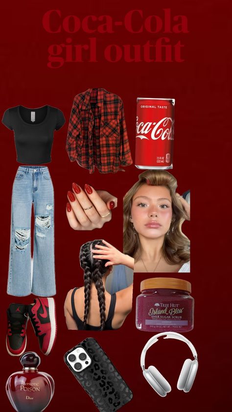 Coca-Cola outfit #cute #treehut #trending #cocacola #outfit #oufitideas #school #schoolfit Outfit Cute, Tree Hut, School Fits, Coca Cola, Girl Outfits, Pins