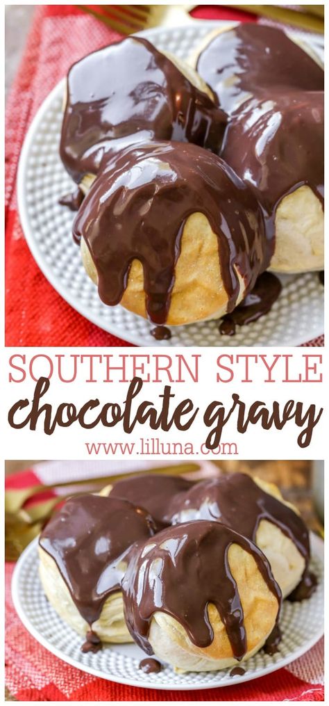 Chocolate Gravy Recipe, Chocolate Gravy, Breakfast Recipes Sweet, Recipes Summer, Tasty Breakfast, Gravy Recipes, Desserts Recipes, Summer Dessert, Breakfast Treats