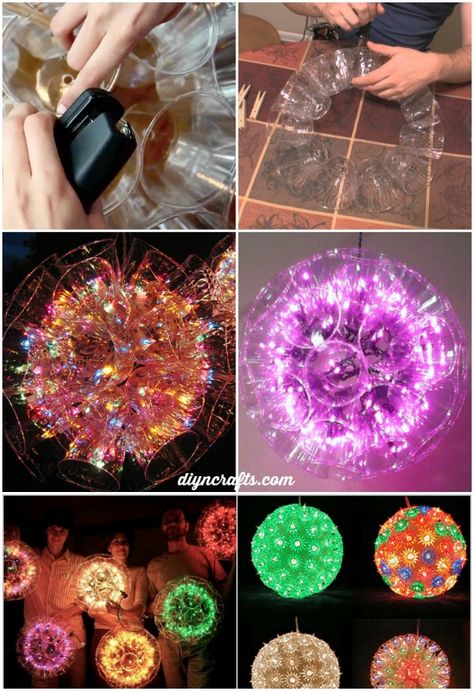 How to Build Amazing Sparkle Balls Out of Plastic Cups Types Of Lights, Diy Christmas Lights, Sparkle Ball, Diy Cups, Shower Remodel, Noel Christmas, Plastic Cups, Christmas Deco, Outdoor Christmas Decorations