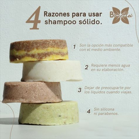 🧼Reducir los plásticos: El shampoo sólido elimina la necesidad de botes de plástico. 🧼Gracias a la ausencia de ingredientes agresivos: limpian y fortalecen el cuero cabelludo, recupera su equilibrio evitando irritaciones, picores, caspa o dermatitis seborreica. 🧼Dejar de preocuparte por los líquidos cuando viajas. Natural Shampoo, Avocado Salad, Home Spa, Shampoo Bar, Skin Care, Nature