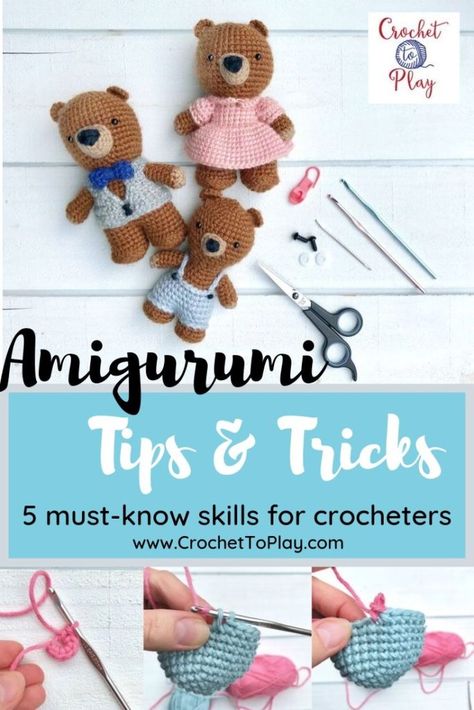 Grace And Yarn, Amigurumi Tips, Amigurumi For Beginners, Easy Amigurumi, Amigurumi Doll Pattern, Crochet Geek, Spice It Up, Amigurumi Tutorial, Crochet Amigurumi Free Patterns