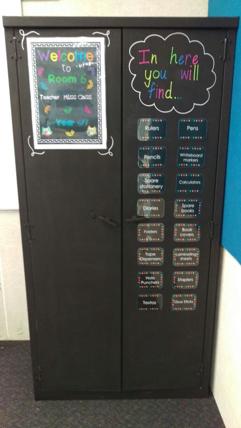 Chalkboard Classroom, Classroom Diy, Painted Cupboards, Diy Chalk, Diy Chalk Paint, Whiteboard Marker, Diy Classroom, Class Decoration, Teacher Classroom