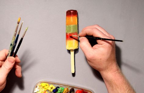 Howard Lee — Home Drawing Illusions, Painting Illusions, Howard Lee, Pop Drawing, Watercolour Tutorial, Pencil Portraits, Autumn Breeze, Ice Pop, Food Painting