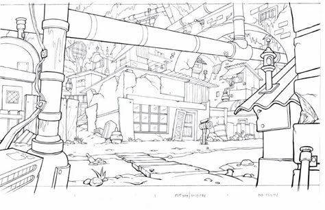 Animation Layout, Cartoon Drawing Reference, Background Layout, Perspective Drawing Architecture, Cartoon Drawing Tutorial, Manga Drawing Tutorials, Vis Dev, Perspective Art, Background Drawing