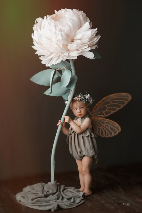 Toddler Fairy Photoshoot, Fairy Newborn Photography, Giant Flower Photoshoot, Baby Fairy Photoshoot, Fairy Photoshoot Ideas, Plus Size Tutu, Princess Photo Shoot, Fairy Photography, Fairytale Photoshoot