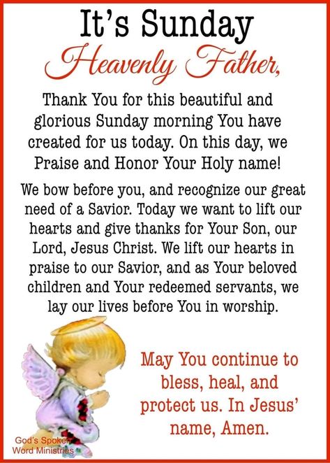 Morning Prayer For Family, Sunday Morning Prayer, Victory In Jesus, Prayer Of The Day, Sunday Prayer, Sunday Blessings, Week Quotes, Blessed Sunday, Prayer For The Day