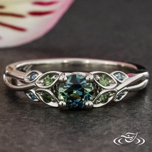 Customize engagement and wedding ring Engagement Rings Green, Vine Engagement Ring, Custom Sapphire Engagement Ring, Engagement Ring Types, Rings Green, Green Lake Jewelry, Antique Engagement Rings Vintage, Wedding Ring Styles, Design Your Own Ring