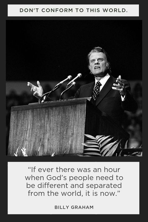 “We are living in a materialistic society in which the pull of the world is a constant pressure on all of us.” Billy Graham talks about worldliness in this one-minute message. #BGEA #BillyGraham Bill Nye Quotes, Bill Graham Quotes, Benjamin Graham Quote, Pastor Billy Graham, Ruth Graham, Billy Graham Preaching, Billy Graham Family, Billy Graham Quotes, Gods And Generals