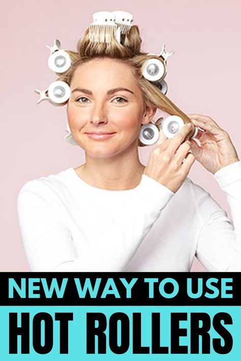 Heat Curlers Hot Rollers, How To Style Hair With Hot Rollers, Different Ways To Use Hot Rollers, How To Put Hot Rollers In Your Hair, Hot Roller Setting Pattern, Hot Rolled Hair, Styling With Hot Rollers, Hye Rollers Recipe Tipsy Housewife, How To Use Conair Hot Rollers