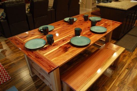 Dining Table Made From Tennessee Red Cedar and 2X6 Redwood Boards Rustic Wood Stain, Outdoor Space Ideas, Organization On A Budget, Off White Paint Colors, Dream Dining Room, Country Chic Paint, Farmhouse Style Table, Glossy Paint, Off White Paints