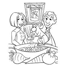 Ratatouille Coloring Pages - Linguini And Colette With Remy Disney Colouring, Ratatouille Disney, Disney Thanksgiving, Mickey Mouse Coloring Pages, Thanksgiving Coloring Pages, Disney Colors, Cartoon Coloring Pages, Disney Coloring Pages, Cool Coloring Pages