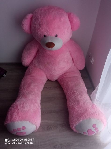 Giant Teddy Bear, Giant Teddy, Pink Teddy Bear, Pink Teddy, In The Corner, Backrest Pillow, The Room, Teddy Bears, Travel Pillow