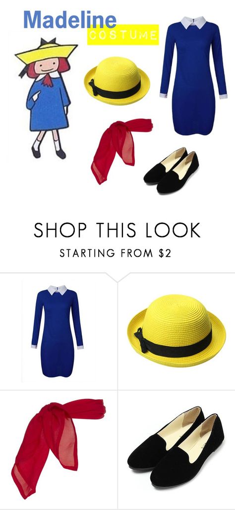 "Madeline Costume" by margscrawf on Polyvore featuring women's clothing, women's fashion, women, female, woman, misses and juniors Madeline Character Costume, Madeline Costume Women, Madeline Halloween Costume, Madeleine Costume, Madeline Outfit, Cartoon Costume Ideas Women, Madeline Costume, Matilda Costume, Work Appropriate Halloween Costumes