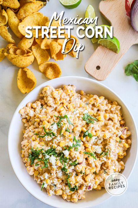 This easy Mexican Street Corn Dip is the BEST party appetizer! This recipe is a quick and easy appetizer built for a crowd, whether hosting a party or hanging with friends for game day. Elote corn dip is easy to make and oh-so-creamy, with the perfect blend of savory and sweet. Your guests will crave more of this delicious spin on traditional street corn! It is the perfect cold corn dip recipe. If you need a fast appetizer recipe for a party, this easy dip is perfect! Corn Dip Appetizer, Spicy Corn Dip Cold, Leftover Sweet Corn Recipes, Homewrecker Corn Dip, Elote Dip Cold, Easy Grilled Appetizers, Easy Mexican Corn Dip, Mexican Corn Dip Cold, Cold Street Corn Dip