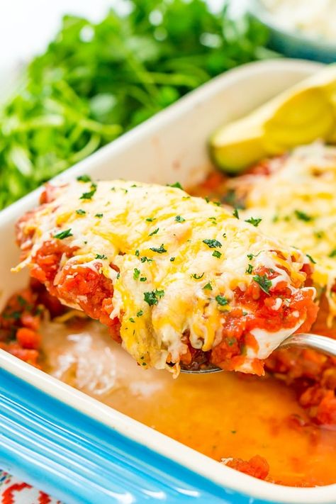 This Salsa Chicken Bake is a mouthwatering and easy dinner recipe that's made with just 4 ingredients and ready in less than 45 minutes! It's loaded with flavor and made with just chicken, taco seasoning, salsa, and cheese! Chicken Salsa Recipe, Salsa Chicken Bake, Salsa Chicken Recipe, Chicken Taco Soup Recipe, Chicken Salsa, Chicken Taco Seasoning, Salsa Chicken, Chicken Bake, Chicken Taco