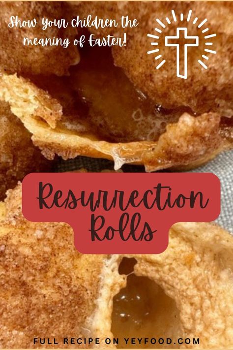 Sweet Resurrection Rolls A Wonderful Easter Tradition - yeyfood.com Reserection Rolls, Empty Tomb Rolls, Resurrection Rolls, Hacks For Home, Cinnamon Crescent Rolls, Easter Bread Recipe, Cinnamon Cheesecake, Empty Tomb, Easter Bread