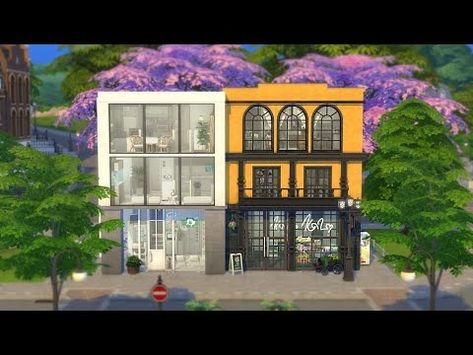 (1420) Townhouse + Thrift store + Vet | Stop Motion build | The Sims 4 | NO CC - YouTube Bubble Tea Store, Sims 4 No Cc, Tea Store, Veterinary Clinic, The Sims 4, Bubble Tea, Stop Motion, The Sims, Sims 4