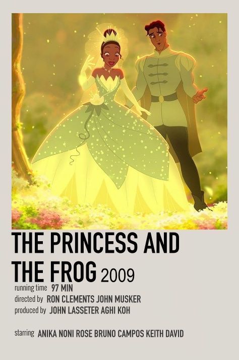 Movie Posters Princess And The Frog, Princess And The Frog Polaroid Poster, Princess And The Frog Minimalist Poster, Princess And The Frog Movie Poster, Princess And The Frog Poster, Princess And The Frog Movie, Frog Poster, Disney Poster, Animated Movie Posters